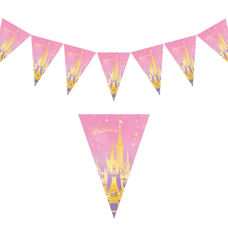 Princess Castle Theme Birthday Party Pennant 2 Meter