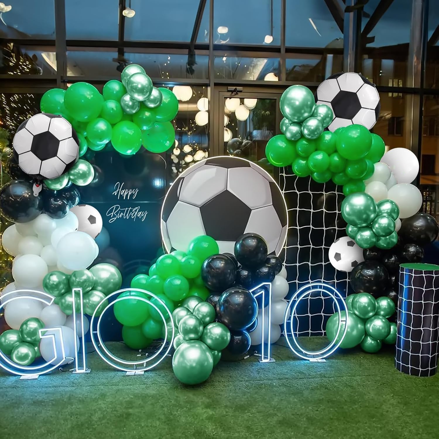 Soccer Theme Balloon Garland Kit for FIFA World Cup Euros Party Decorations