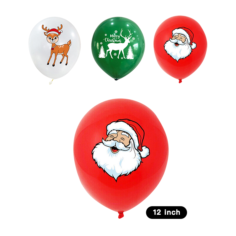 Merry Christmas Party Latex Balloons 18 Pack
