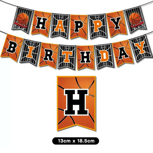 Basketball Theme Birthday Party Banner 2 Meter