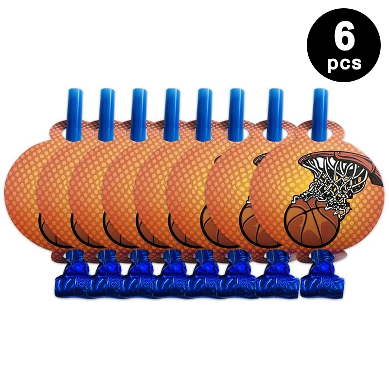 Basketball Theme Blowouts 6 Pack Kids Birthday Party Favours