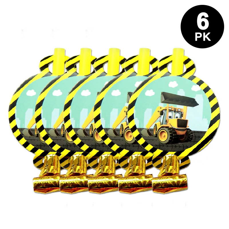 Construction Little Bulldozer Theme Blowout 6 Pack