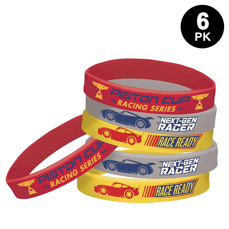 Disney Cars 3 Rubber Bracelet Party Favour 6 Pack