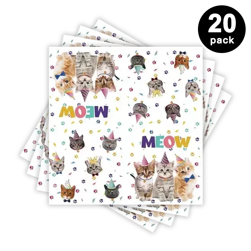Cute Cats and Kittens Luncheon Napkins 20 Pack