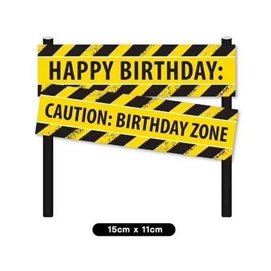 Construction Truck Birthday Zone Cake Topper