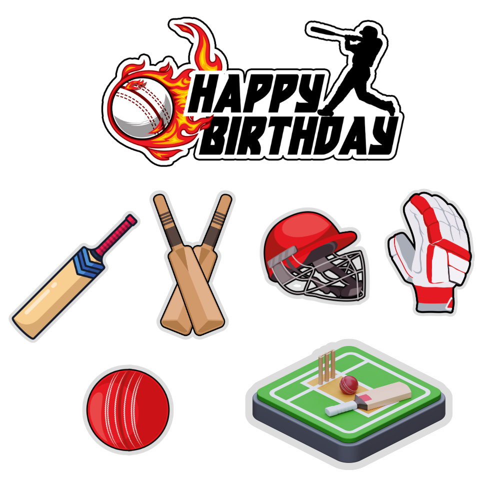 Cricket Theme Birthday DIY Cake Toppers