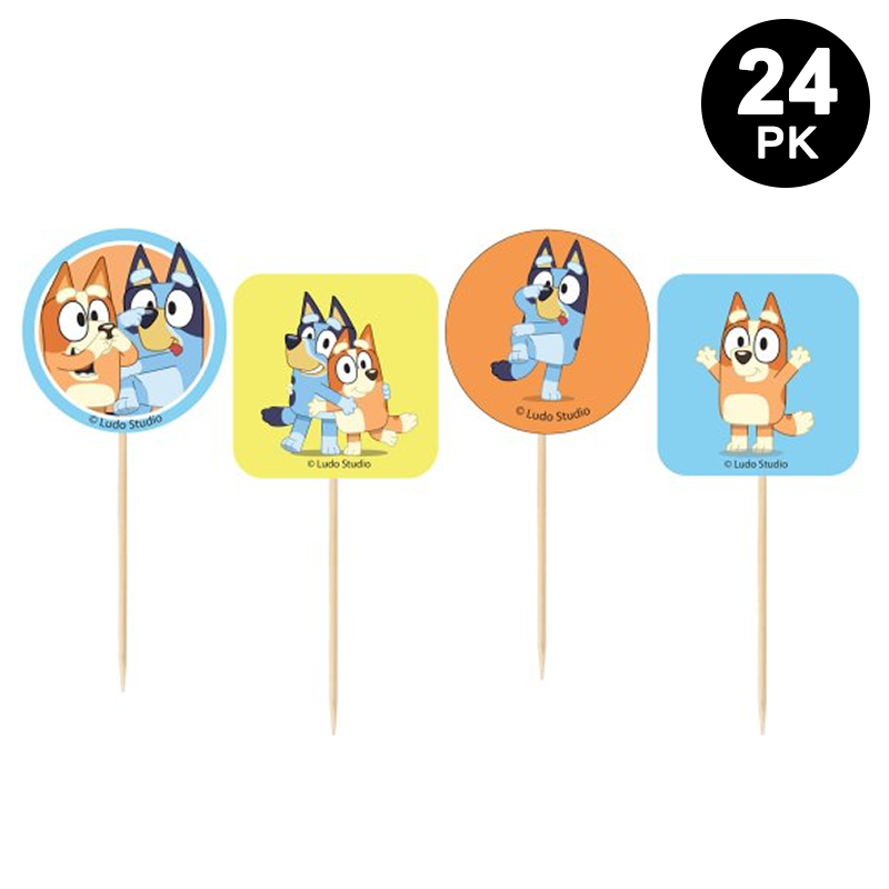 Bluey Cupcake Picks 24 Pack