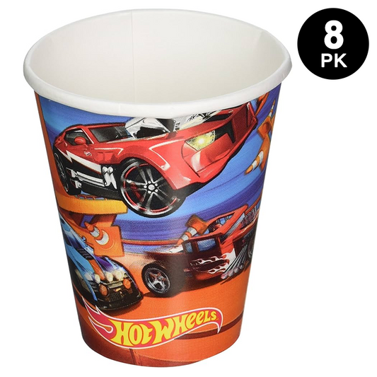 Hot Wheels Wild Racer 266ml 9oz Paper Cups 8PK