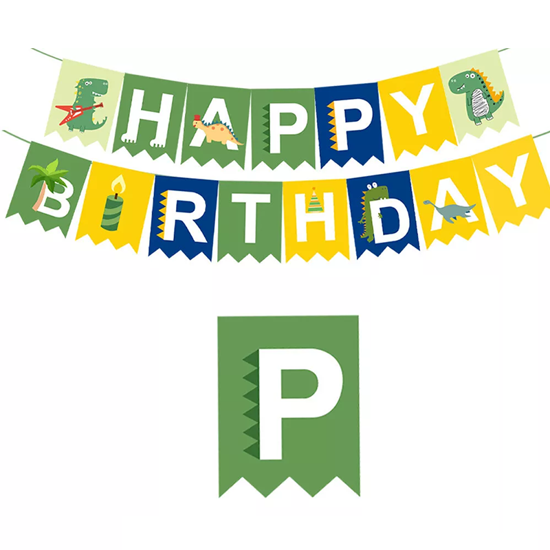Cute Dinosaur Theme Happy Birthday Banner 2 Meter