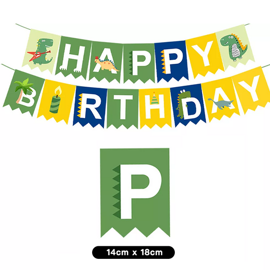 Cute Dinosaur Theme Happy Birthday Banner 2 Meter