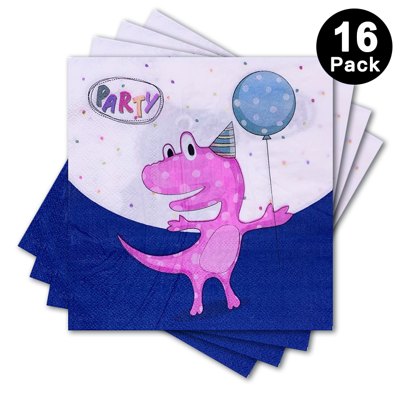 Cute Dinosaur Luncheon Napkins 16 Pack