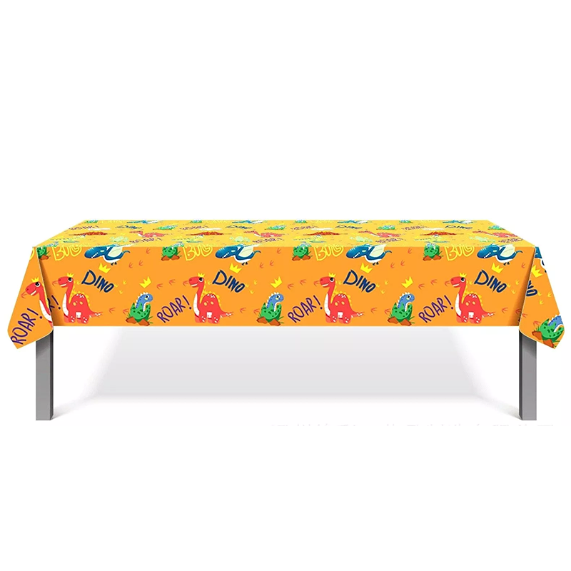 Kids Dinosaur Tablecloth Table Cover Plastic 220cm x 130cm