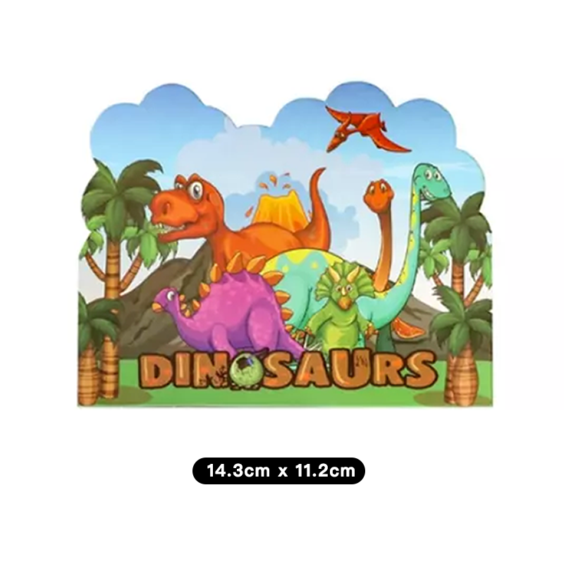 Cartoon Dinosaur Birthday Invitation Cards 10 Pack