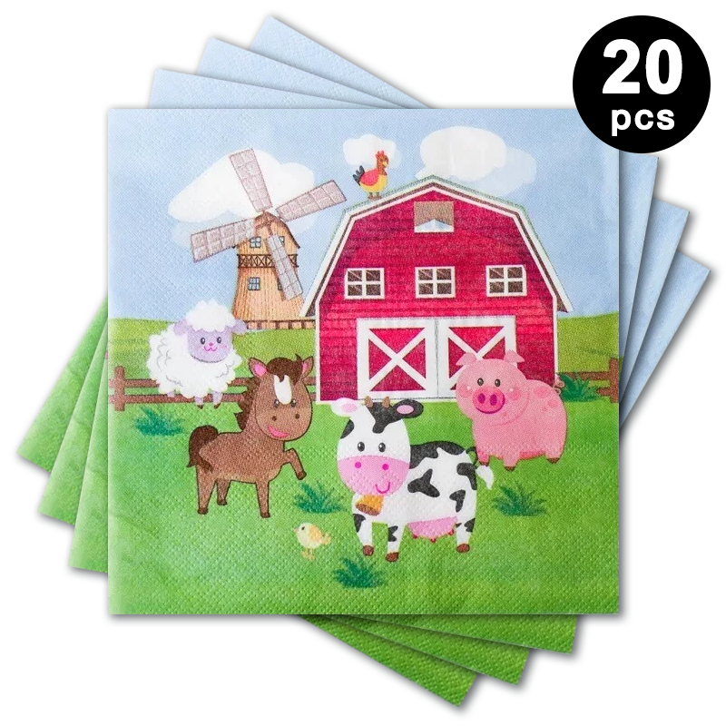 Farm Animals Luncheon Napkins 20 Pack