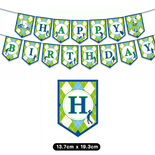 Golf Theme Birthday Party Banner 2 Meters