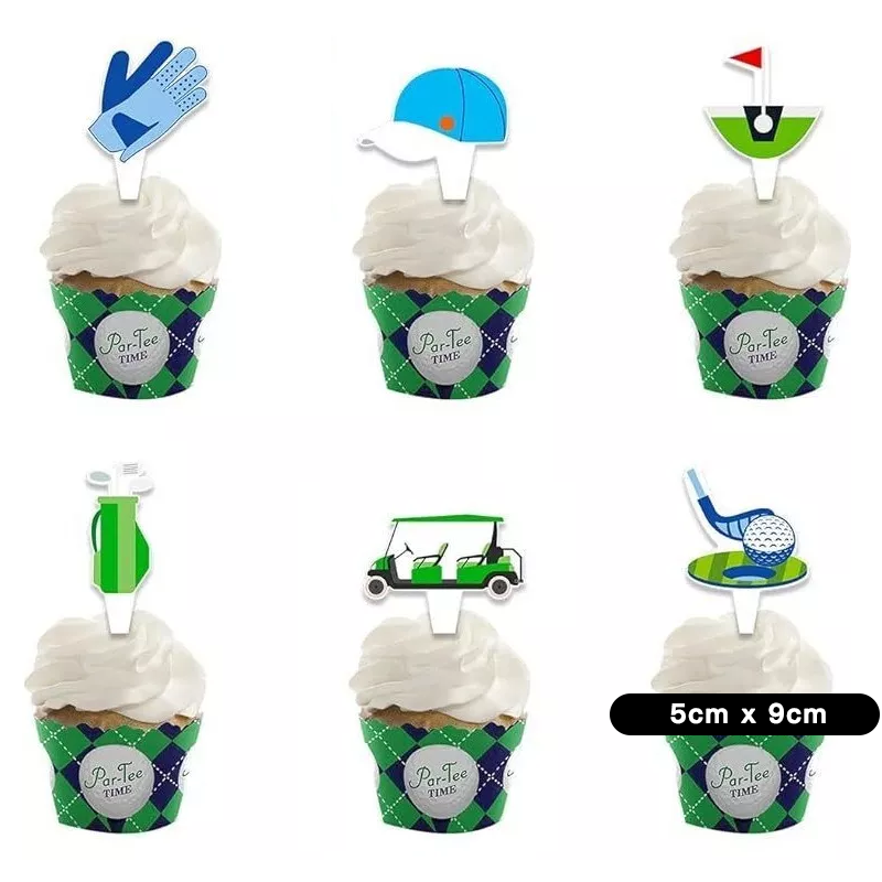 Golf Theme Cake Cupcake Toppers 13pcs