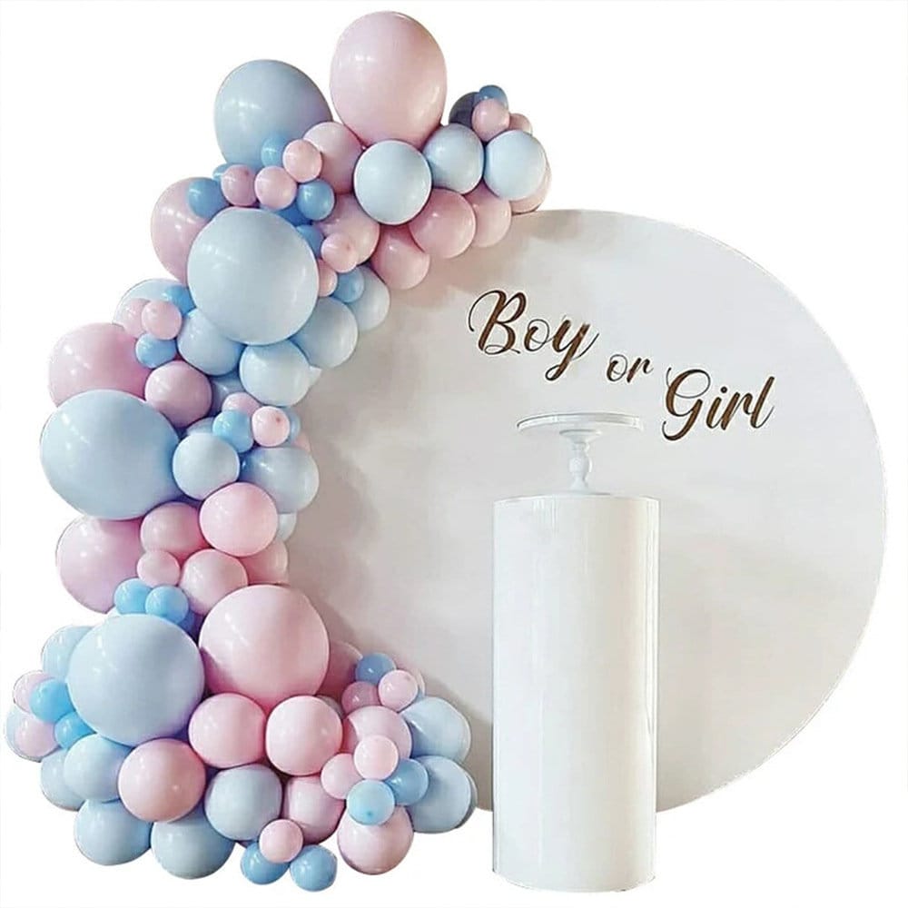 110pcs Macaron Baby Pink Blue Balloon Garland | Gender Reveal Balloon Arch Kit for Baby Shower Wedding Birthday Party Decorations