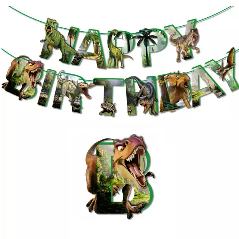 Jurassic Dinosaur Theme Birthday Party Banner 2Meter