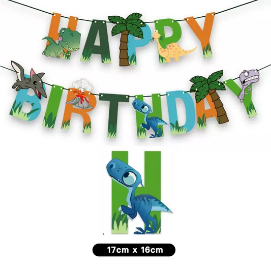 Kids Dinosaur Theme Happy Birthday Banner 2 Meter