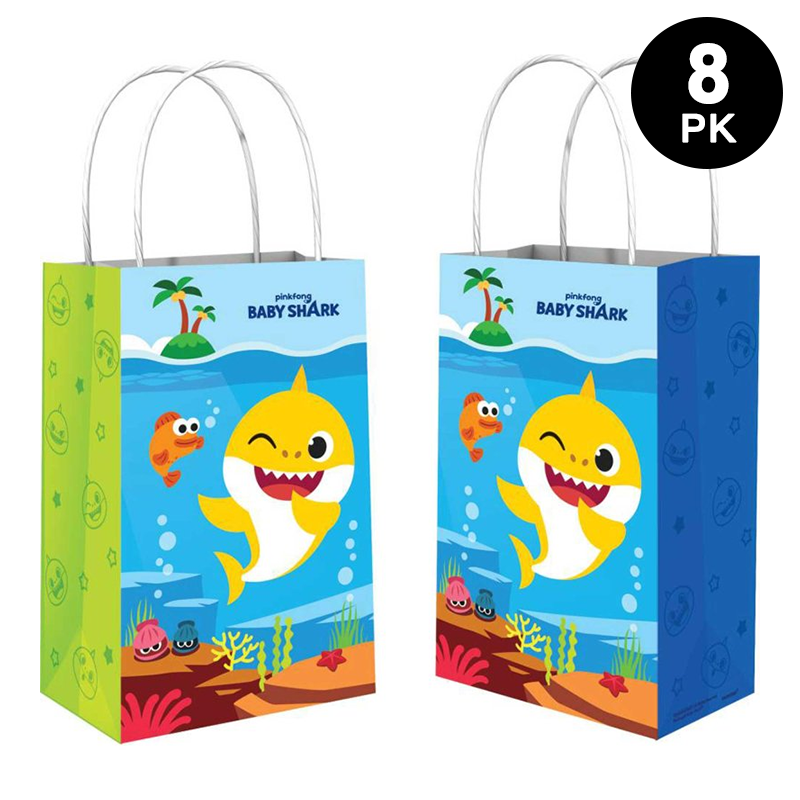 Baby Shark Forever Create Your Own Paper Kraft Bags 8 Pack