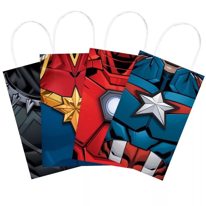 Marvel Avengers Create Your Own Paper Kraft Bags 8 Pack