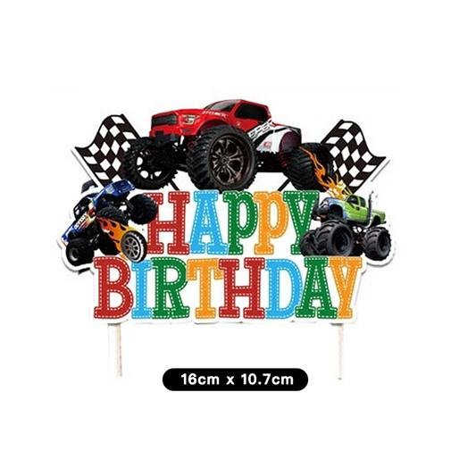 Monster Truck Birthday Cake Topper Kit 13 Pack