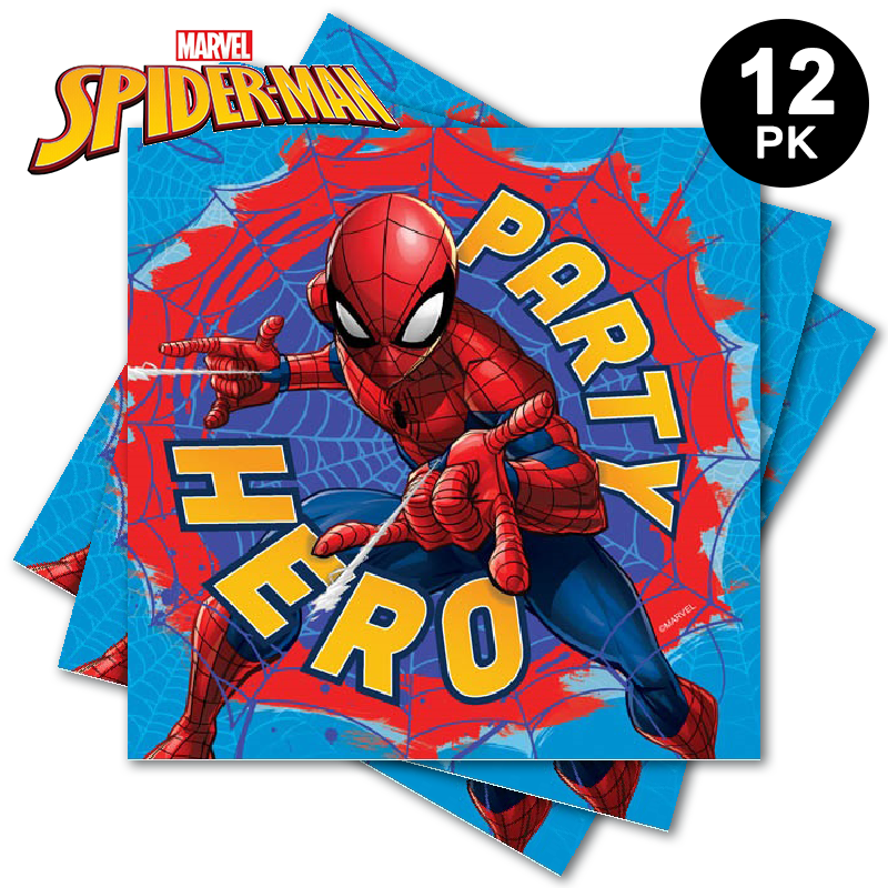 Marvel Spider-Man Party Hero Napkins 12 Pack