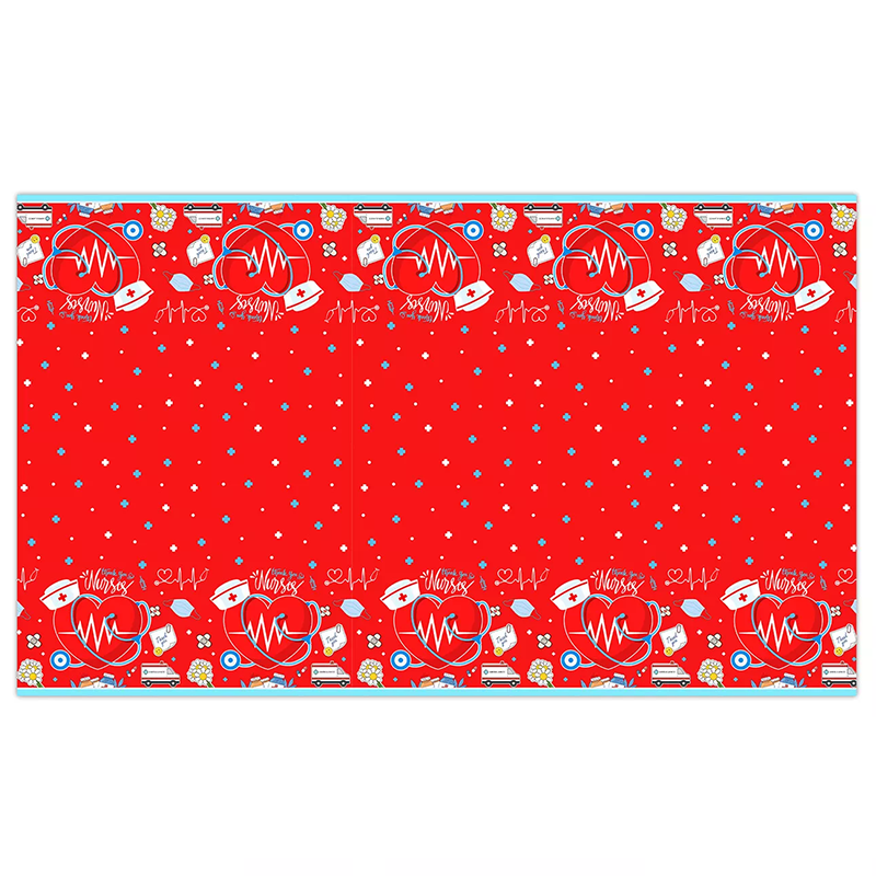 Thank You Nurse Theme Tablecloth Plastic 220cm x 130cm