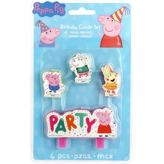 Peppa Pig Confetti Birthday Candle Set 4 Pack