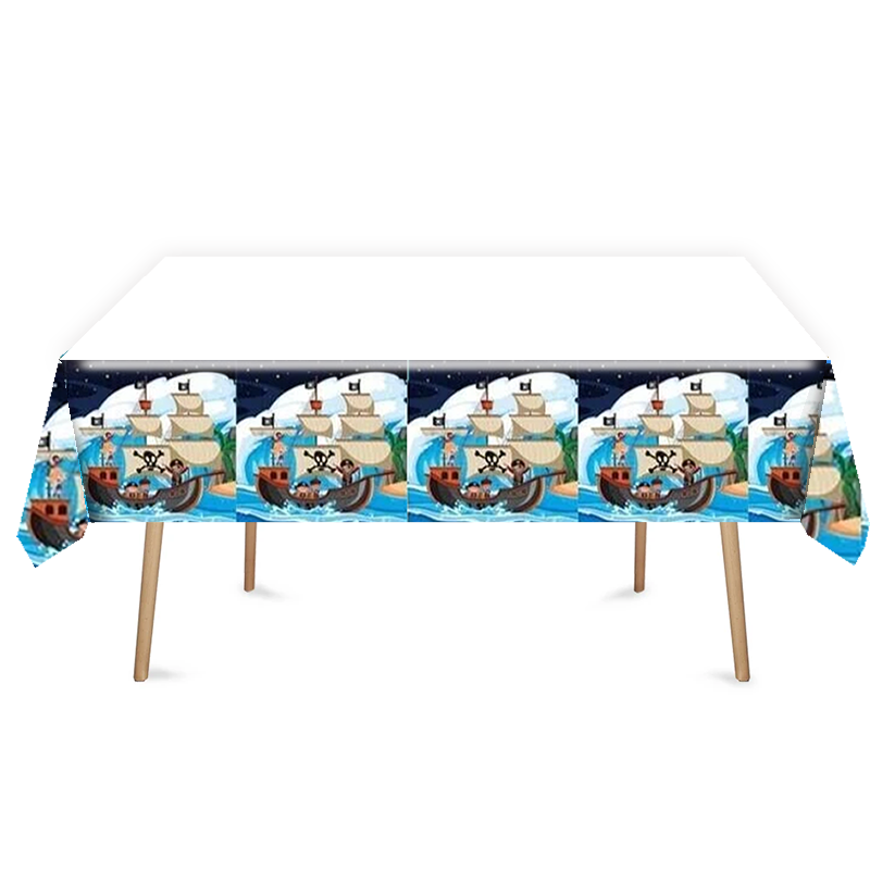 Pirate Theme Birthday Tablecloth Plastic 180cm x 108cm