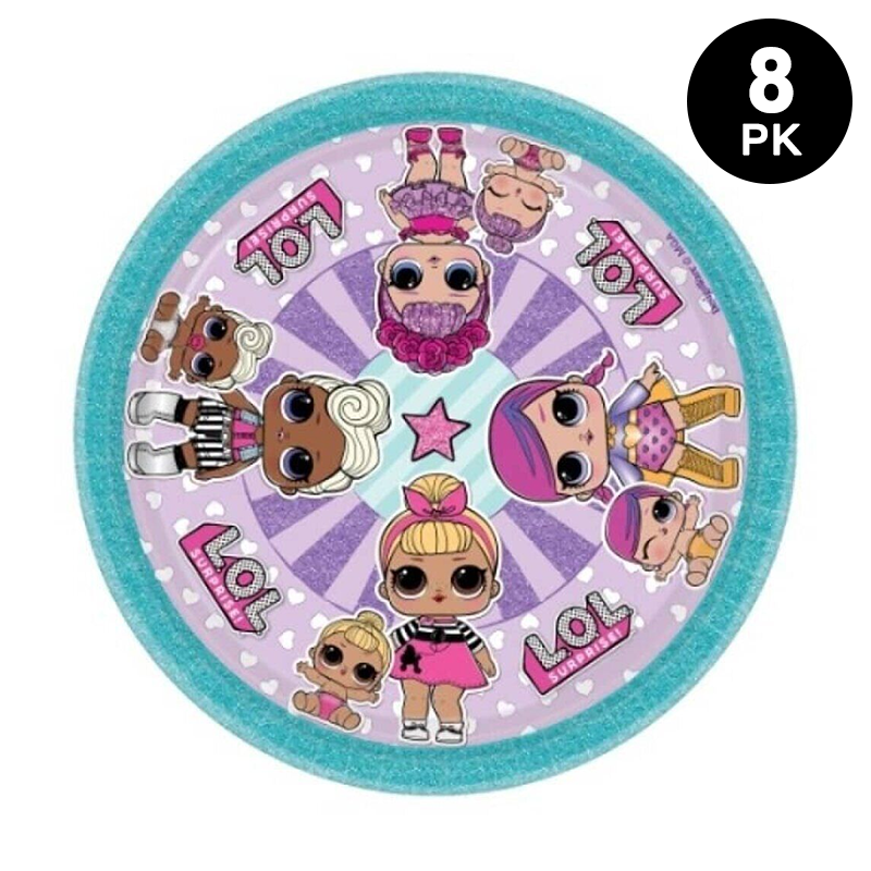 LOL Surprise 7 inch Round Paper Plates 8 Pack