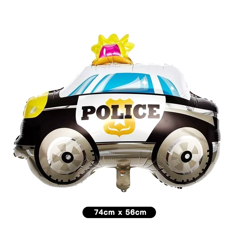 50pcs Police Department Printed Latex Balloons Police Car Shaped Foil Balloons