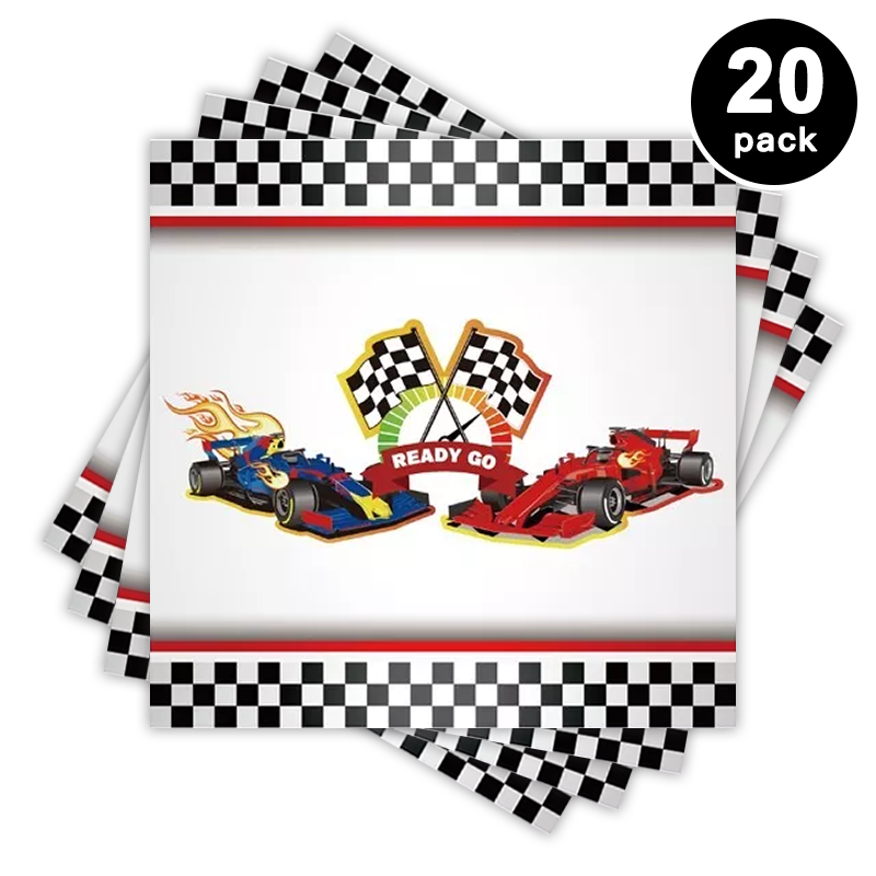 Racing Car Luncheon Napkins 20 Pack