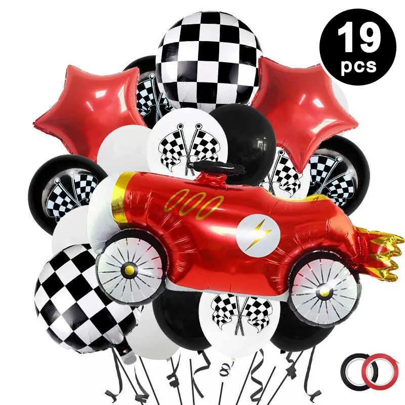 Racing Car Theme Party Assorted Balloons 19 Pack