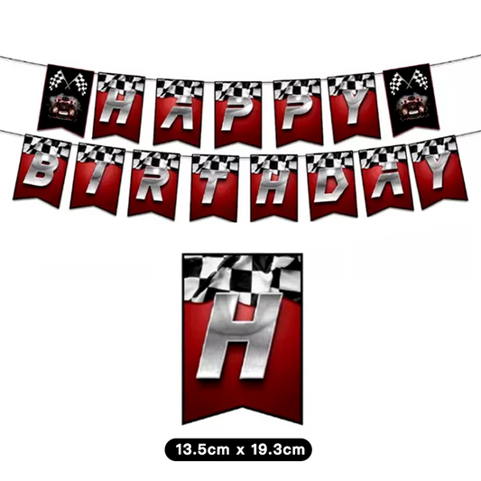 Racing Car Theme Birthday Party Banner 2 Meter