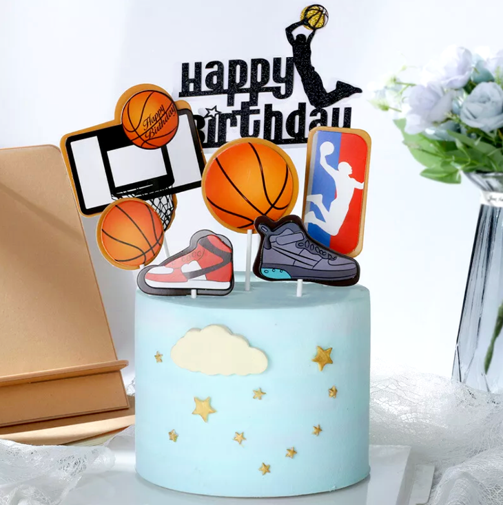 Basketball Birthday Cake Topper Decorations