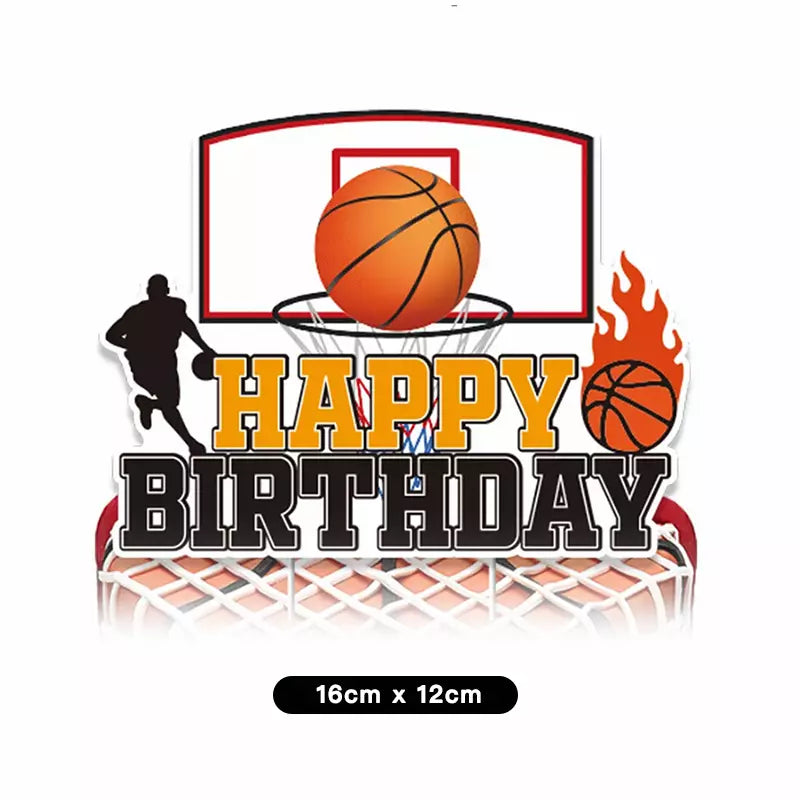 Basketball Theme Birthday Cake Topper