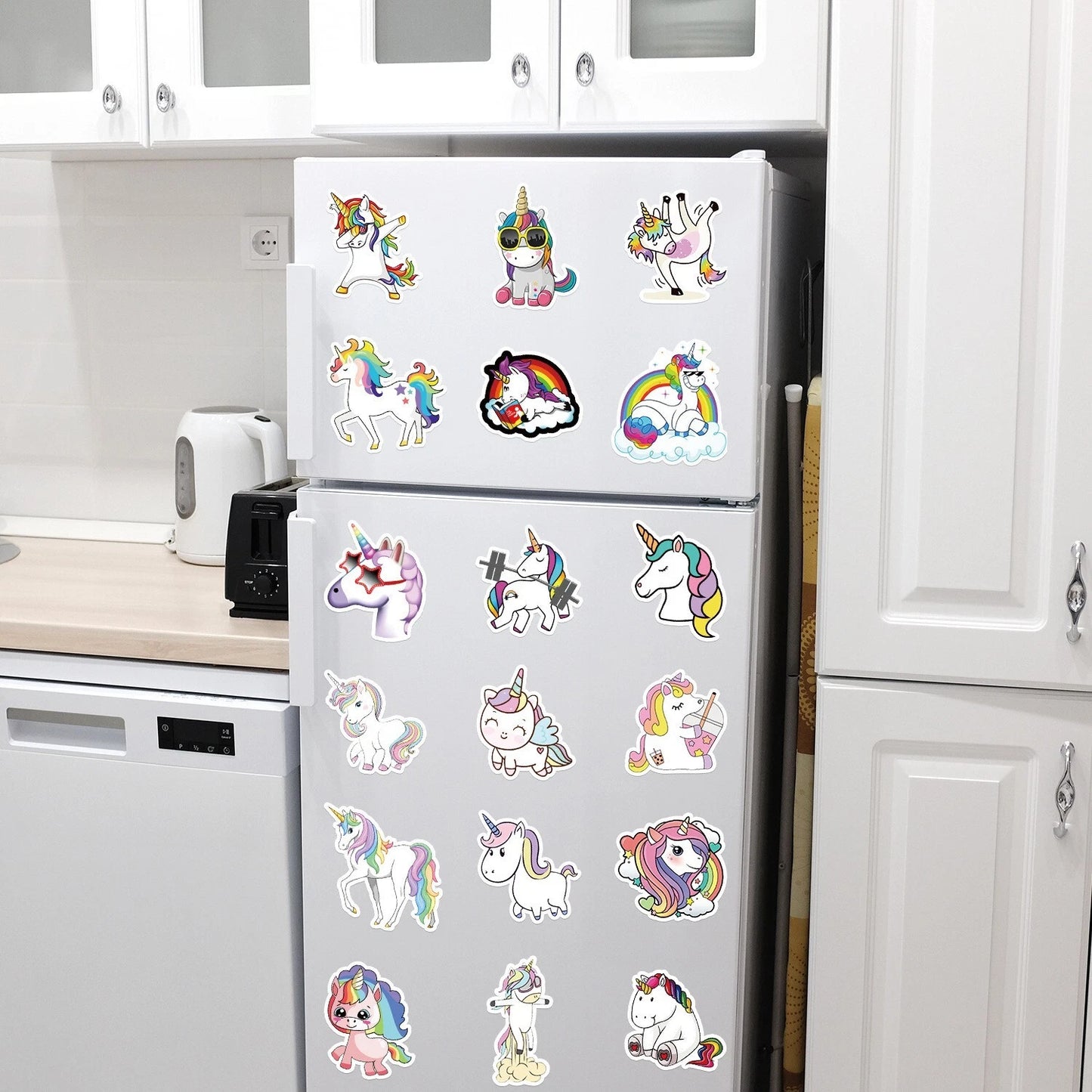 50pcs Unicorn Theme Vinyl Stickers
