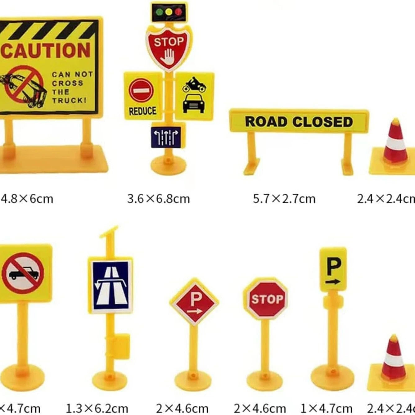 Construction Trucks Theme Birthday Cake Topper Decorating Set 16pcs