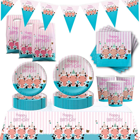 Farm Animal Cute Cow Party Pennant 2 Meter