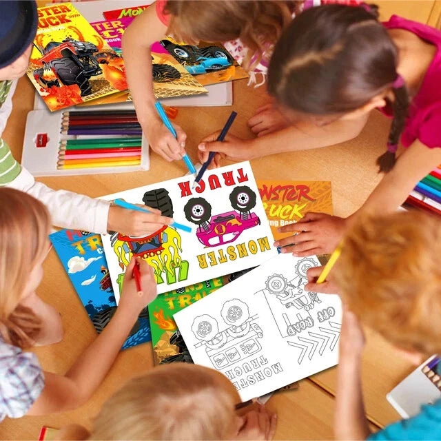 Monster Truck DIY Colouring Books 12 Pack