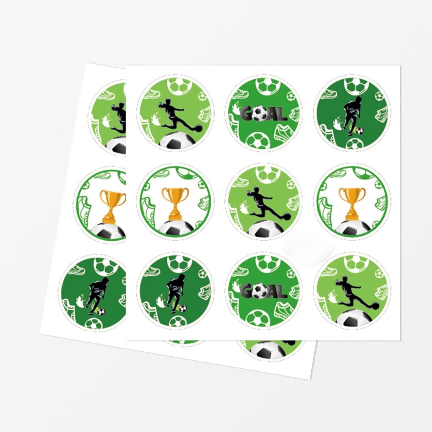 Soccer Paper Gift Bags with Mini Stickers 12 Pack