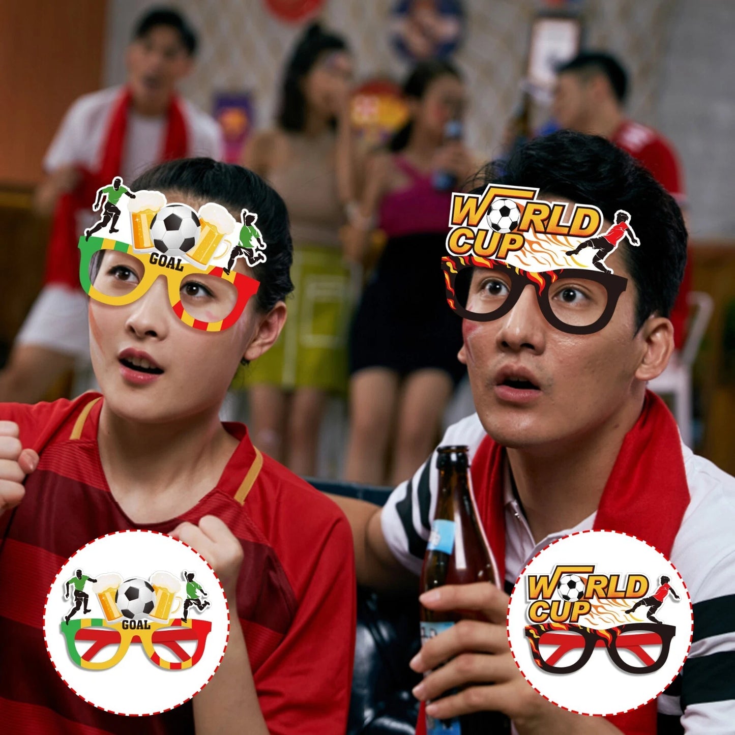 Soccer Champions Theme Party Paper Glasses 12 Pack