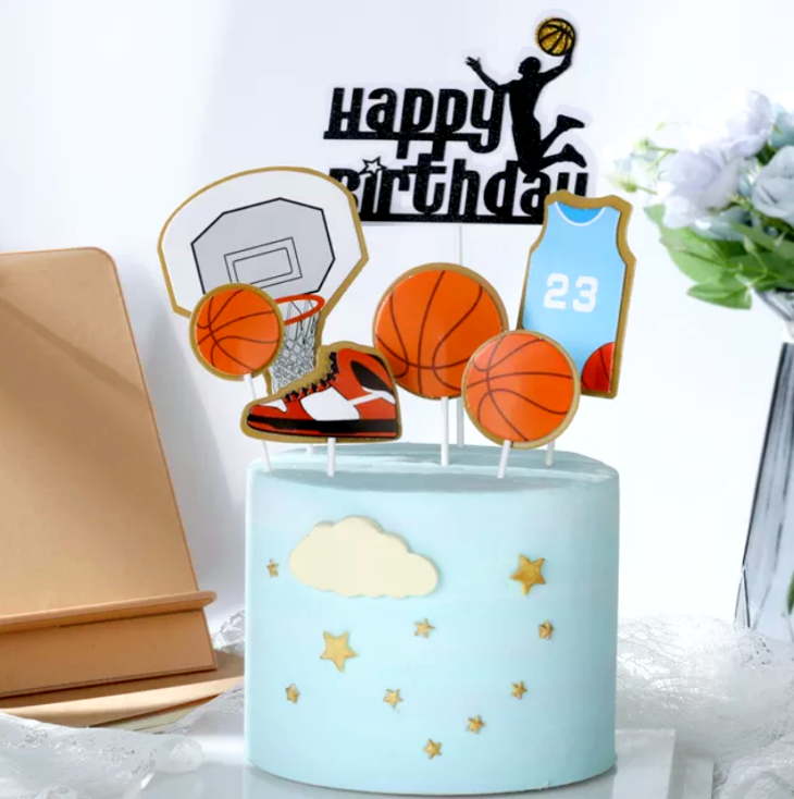 Basketball Birthday Cake Topper Decorations