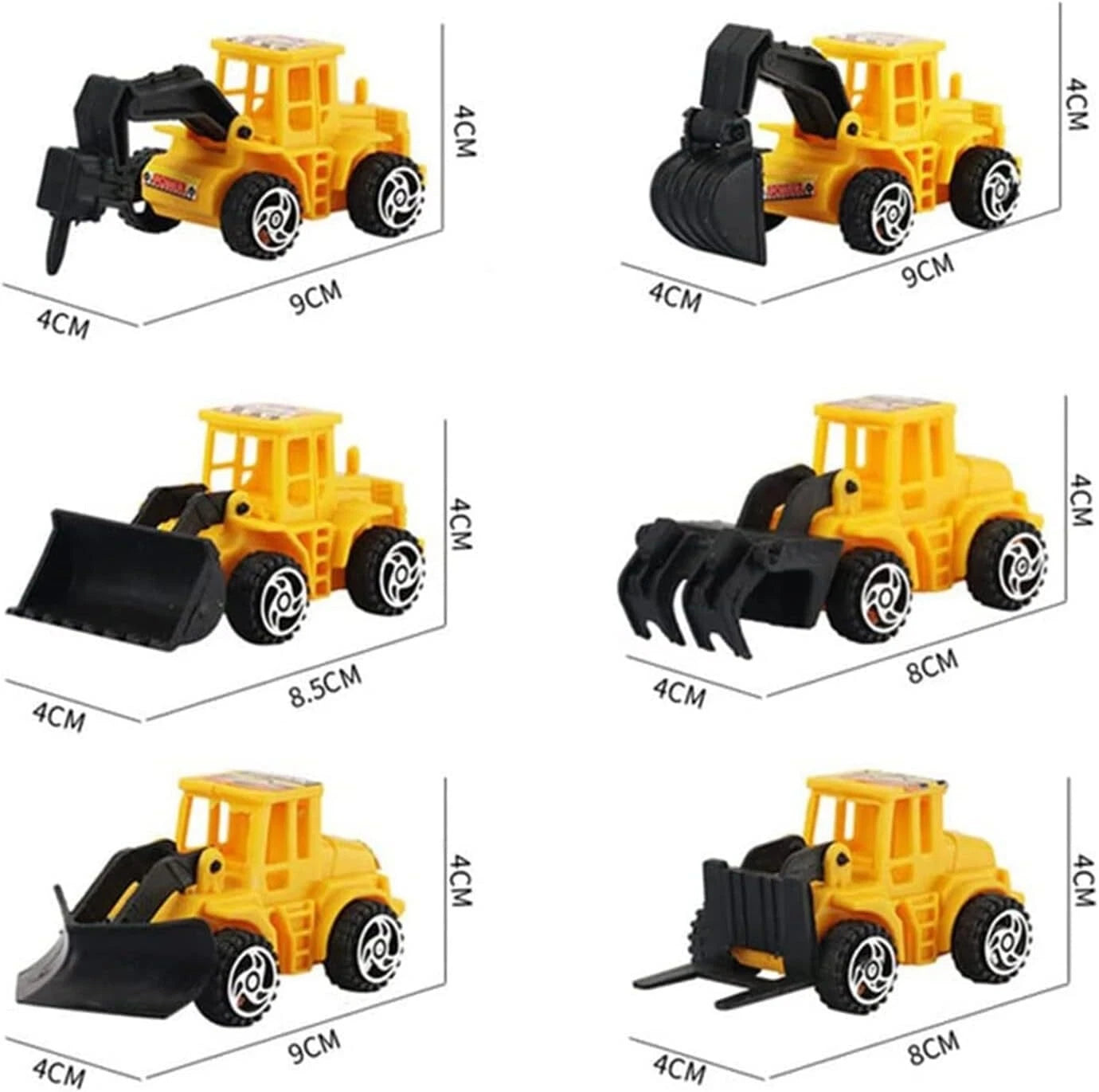 Construction Trucks Theme Birthday Cake Topper Decorating Set 16pcs