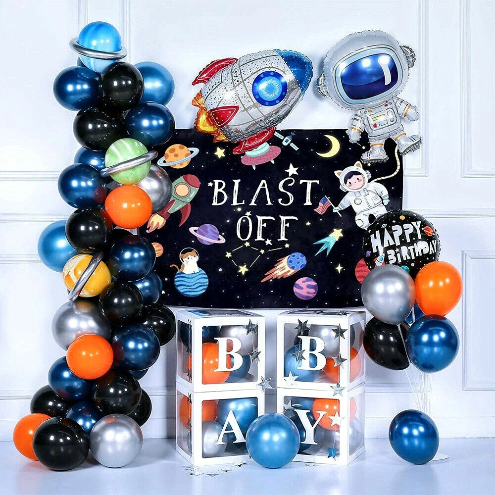 Outer Space Astronaut Rocket Balloon Garland Kit