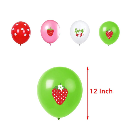 Strawberry Print Assorted Latex Balloons 20 Pack