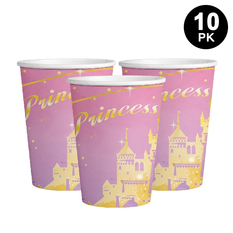 Princess Castle 250ml Paper Cups 10 Pack