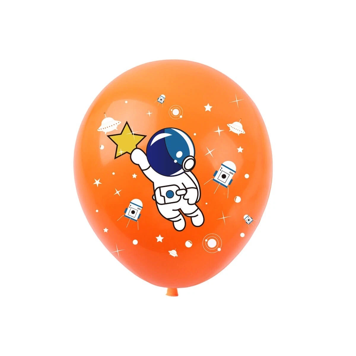 24pcs Outer Space Astronaut Rocket Printed Assorted Latex Balloons