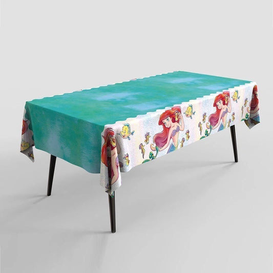 Mermaid Under The Sea Tablecloth Plastic 183cm x 137cm